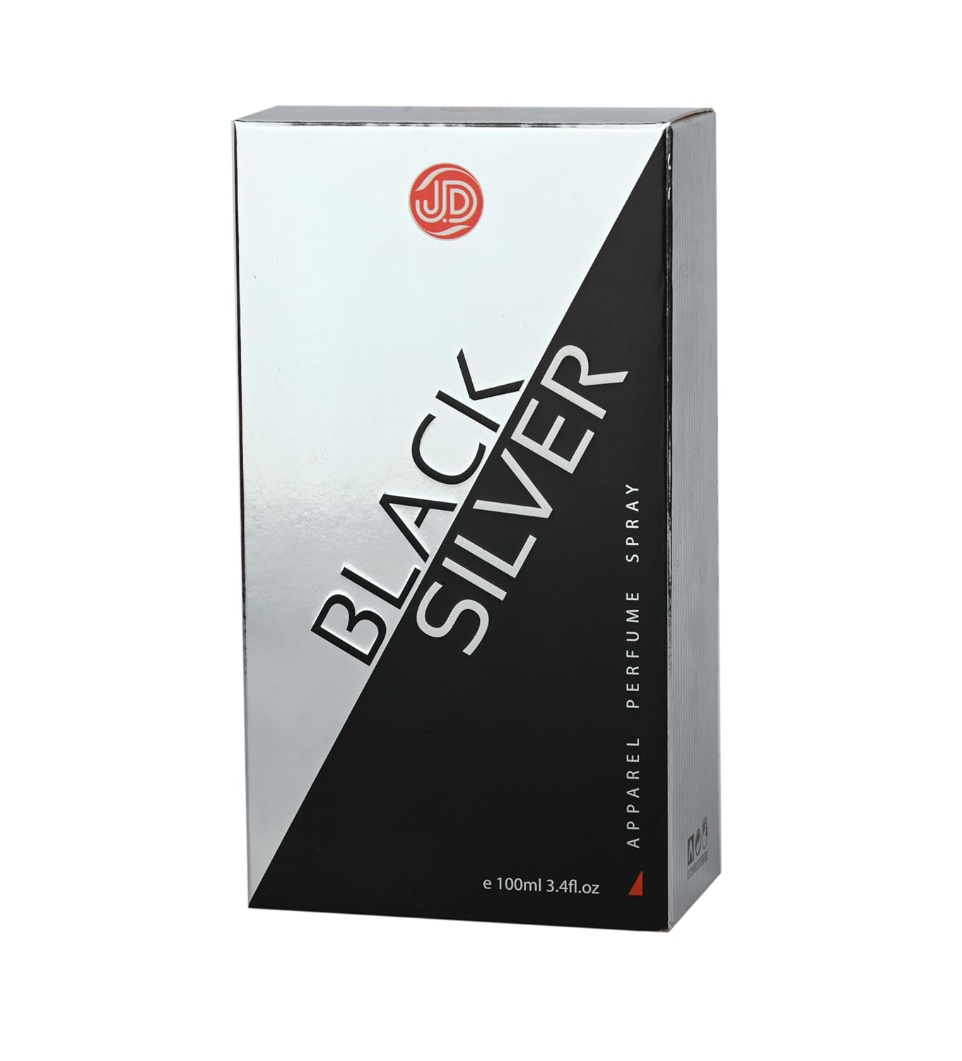 JD International Black Silver Apparel Unisex Perfume With Long Lasting Fragrance - 100ml, 3.4 Fl.oz. | Perfume For Men & Women
