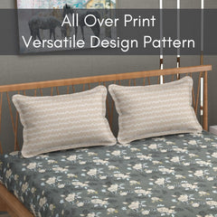 Includes 1 Queen Size Bedsheet With 2 Matching Pillow Covers - 90 X 100 Inches, Maze Grey | Ideal For Modern Indian Bedrooms, Guest Rooms, & Everyday Home Use