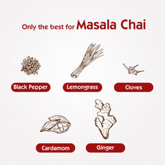 Society Masala Flavor Tea 250gm, 8.8 Ounce - Masala Chai Enriched With Cardamom Ginger Cloves Black Pepper & Lemongrass | Refreshing Classic Masala Tea - No Preservatives, 100% Assam Tea
