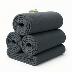 Freshshine Hand Towel 600 Gsm | Super Soft Quick Dry Microfiber Face Towel Napkins For Wash Basin Gym Sports Travel - Grey (Set Of 4)