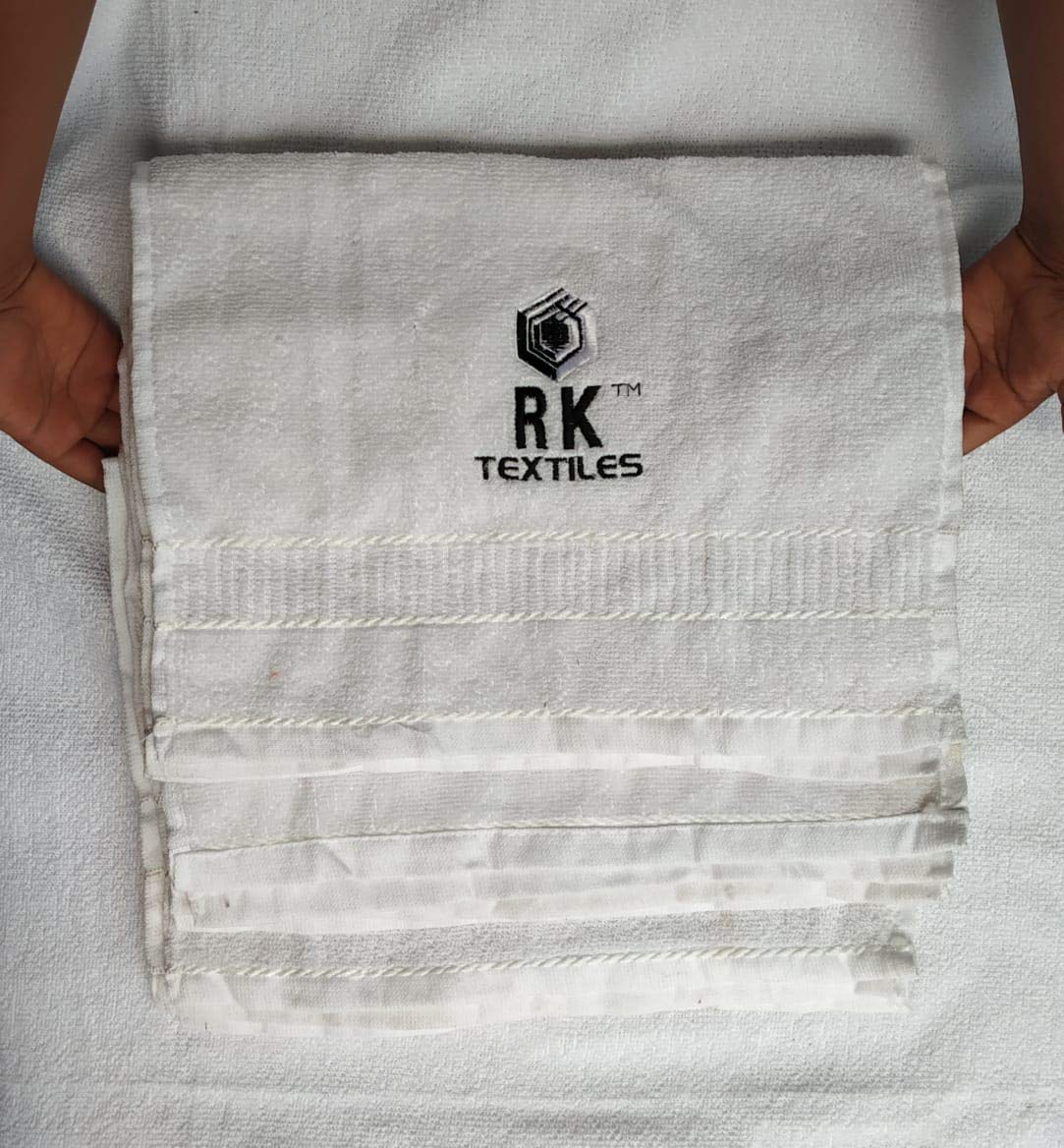 Laser Shield R K Textile 100% Cotton Hand Towel 900 Gsm (White) - 6 Piece