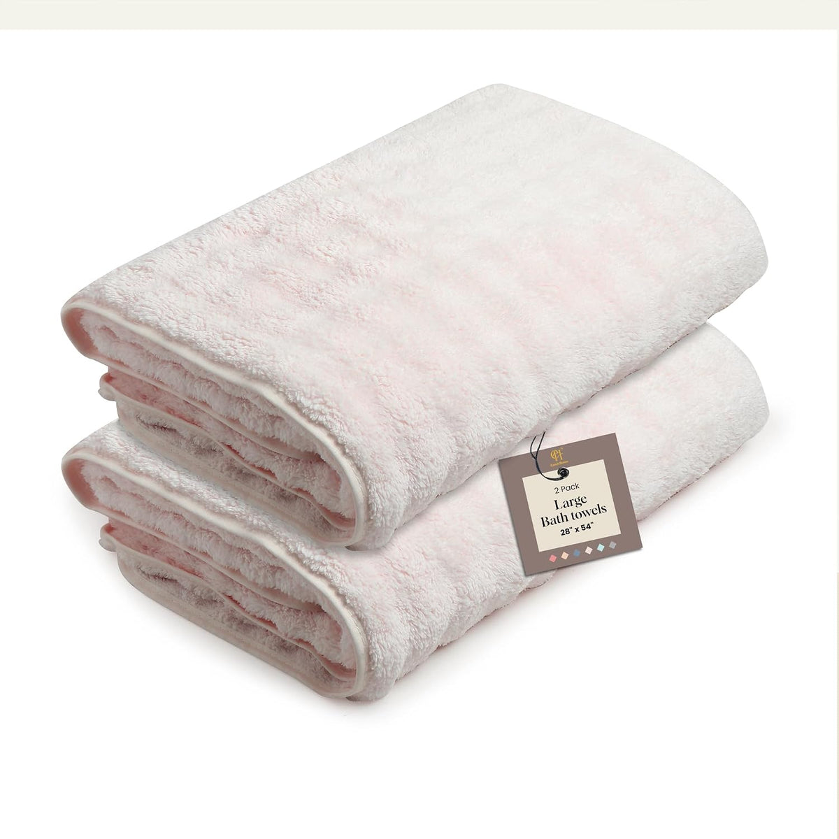 Enrich Homes Microfiber Bath Towels 900 Gsm | Large Size Super Soft Towel For Women & Men (White)- 2 Pcs