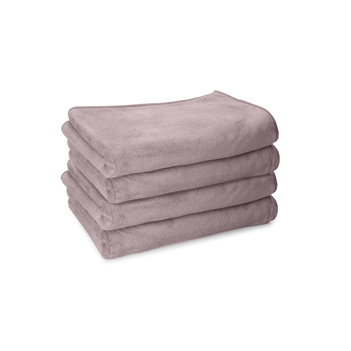 Housse Premium Microfiber Face Towel 600 Gsm | Korean Beauty Quick Dry Makeup Remover Antimicrobial For Sensitive Skin Face Towel (Pack Of 4) - Grey