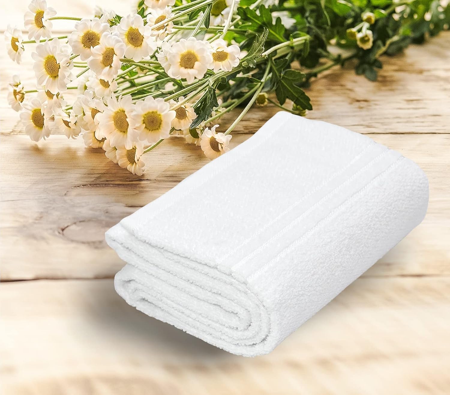 Tuni Mani 100% Cotton Turkish Bath Towel 500 Gsm | High Absorb & Quick Dry Bath Towel (White)