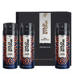 Wild Stone Legend Body Deodorant For Men 450ml 15.2 Fl.oz. Pack Of 3 | Best Suited For Partywear