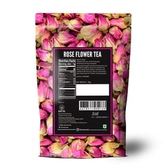 Blue Tea Rose Flower Herbal Tea - Pack Of 2 X 50gm, 1.7 Ounce Each, 100 Cups | Flower Based, Caffeine Free, Non-GMO - Beautiful Hair & Skin, Rich Vitamin-C | Zipper Packaging