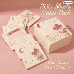 Sticky Notes – 200 Sheets Morning & Rose Memo Pad For Study, Writing, Planning & Journaling
