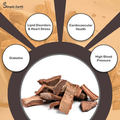 Simply Earth Pure Arjun Chal Bark Powder Anti - Oxidant Heart Health, Cholesterol , Sugar Terminalia Arjuna, Double Filtered | 200gm 0.4lbs
