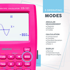 Scientific Calculator With Graphic Functions - Multiple Modes With Intuitive Interface - Perfect For Students Of Beginner & Advanced Courses, High School Or College