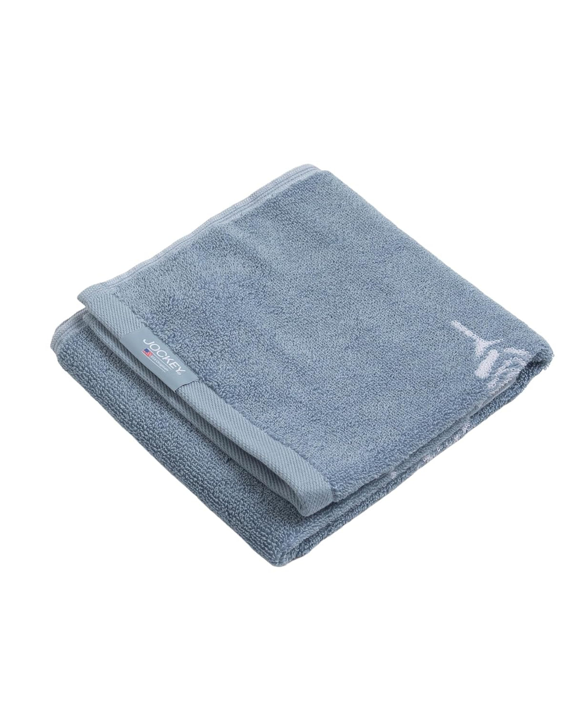 Jockey T224 Men'S Cotton Rich Terry Ultrasoft & Durable Printed Hand Towel 400 Gsm | Pack Of 2 (Dusty Blue)
