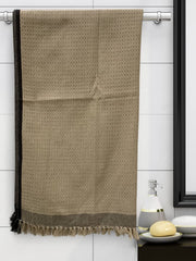 Athom Living Premium Cotton Light Weight Quick-Dry High Absorbent Cotton Bath Towel 250 Gsm, (Waffle Beige)