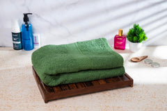 Fezora 100% Cotton Bath Towel 450 Gsm | Ultra Soft, Quick Dry, High Absorbency, Skin-Friendly Large Size Bath Towel (Green)
