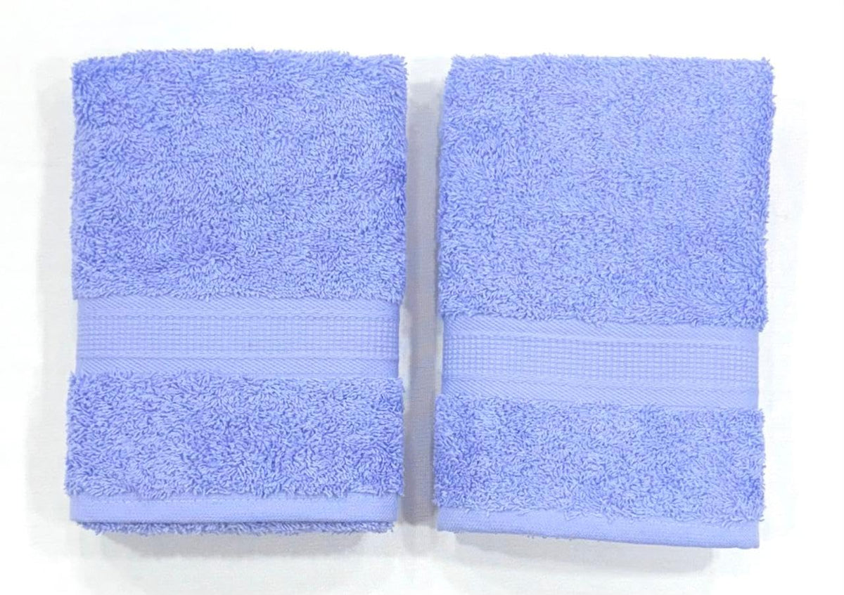 Bombay Dyeing Plain Santino 500 Gsm Cotton Hand Towel Set - Blue (2 Piece)