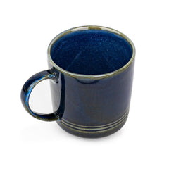 Large Ceramic Coffee Mug Set Of 2 - Blue Green, 400ml Each | Ceramic Mug With Glossy Finish - Mug For Coffee | Ceramic Coffee Mug - Porcelain Coffee Cup | Microwave Safe