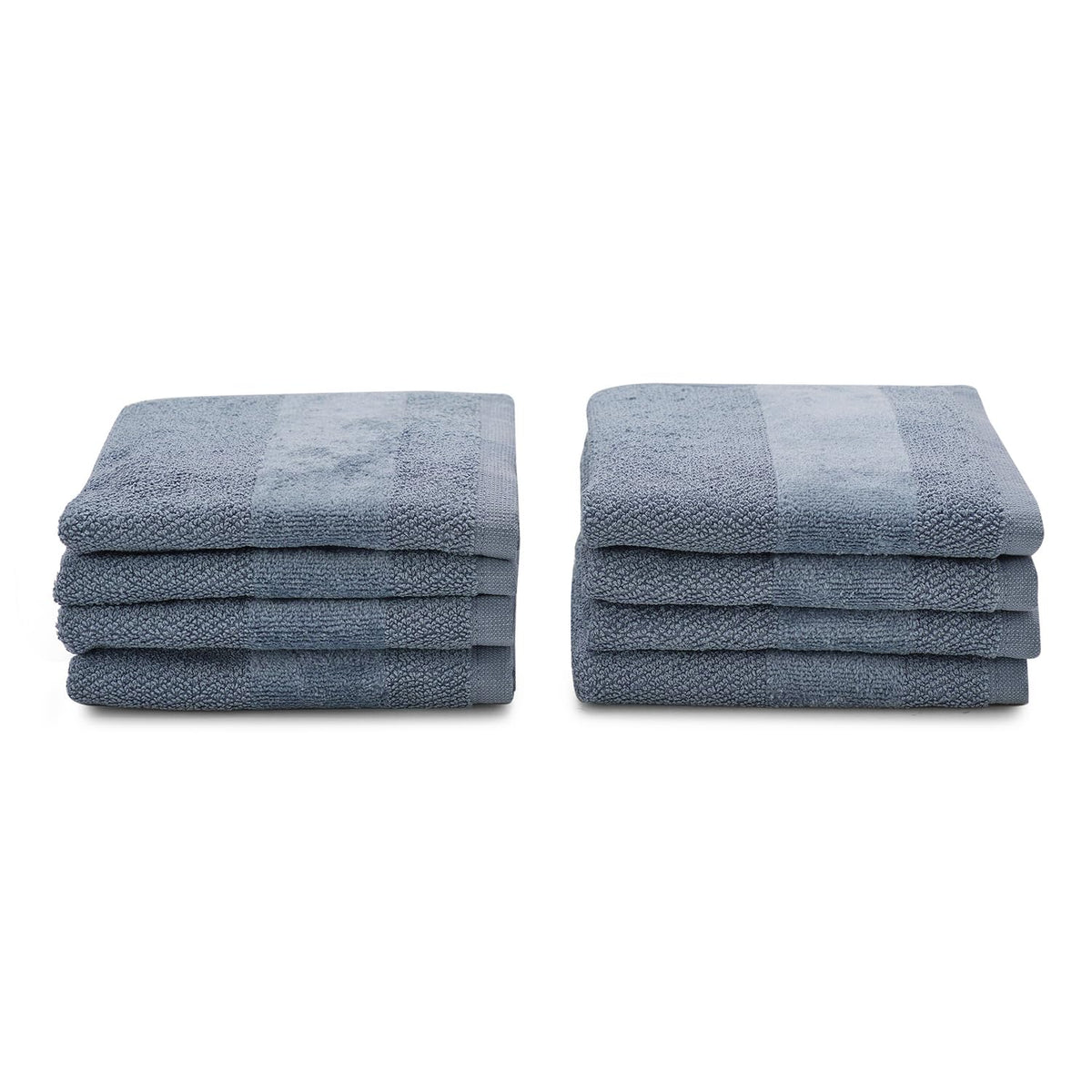 Pure Home + Living Sheared Face Towels 1300 Gsm | Ultra Soft, Absorbent, Quick Dry Towels For Facewash, Gym, Sports, Travel | Pack Of 8 (Indigo)