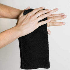 Jenny Denial 100% Cotton Face Towel 1800 Gsm | Rumal, Handkerchief Soft & Absorbent Face Towel (Pack Of 20) -Black