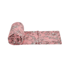 Cotton Premium Bedsheet For Double Bed With 2 Pillow Covers - 90 X 98 Inches, Pink | Traditional Printed - Soft, Breathable & Comfortable