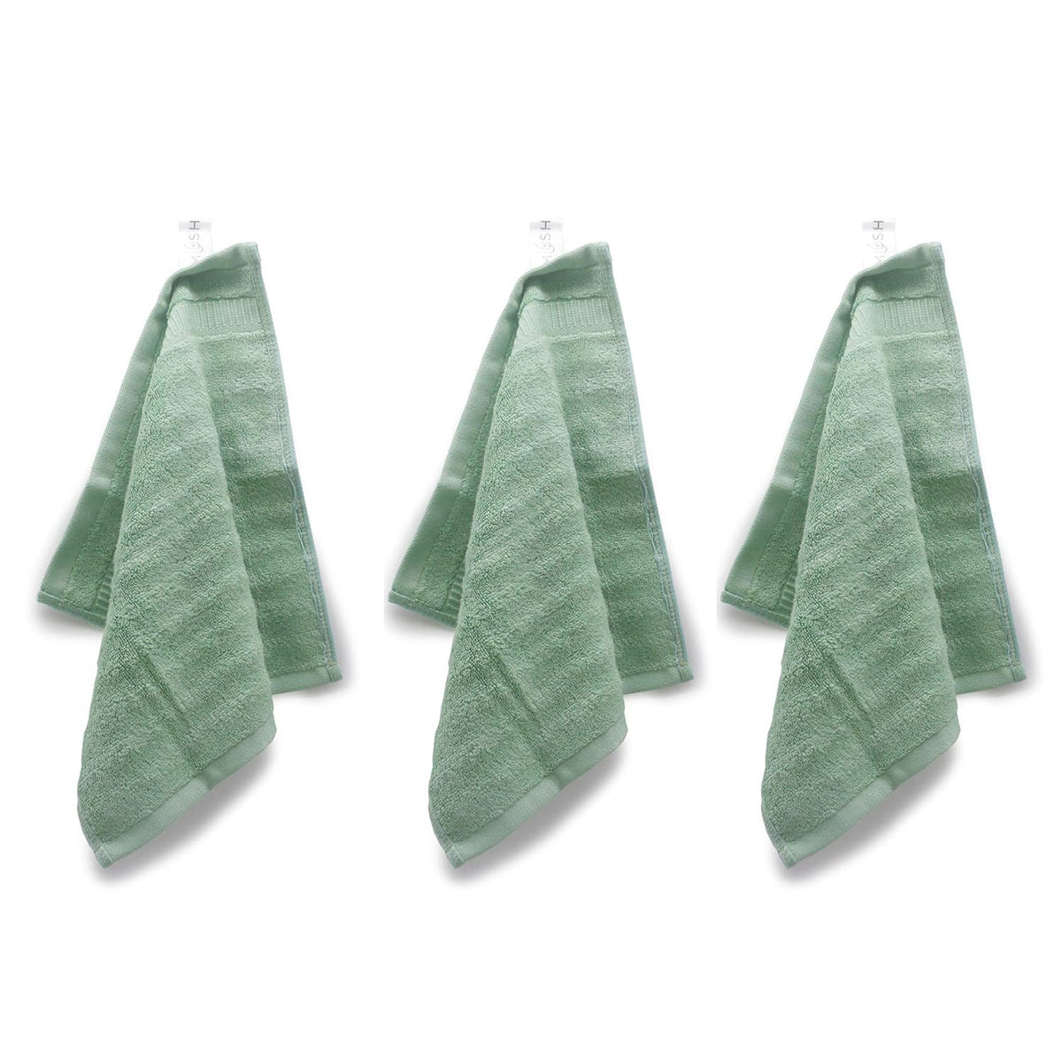 Mush 100% Bamboo Face Towel 500 Gsm | Ultra Soft, Absorbent, & Quick Dry Towels For Facewash, Gym, Travel | Pack Of 3 (Olive Green)