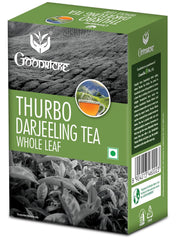 Goodricke Thurbo Darjeeling Whole Leaf Tea - 100gm, 3.5 Ounce | Premium Black Long Loose Tea Leaves With Rich Taste - 100% Pure & Original Single Estate Chai Patti | Low Caffeine