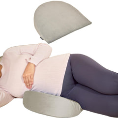 C Shape Full Body Pillow, Pregnancy Pillows For Sleeping, Half Moon, Dark Grey | Maternity Pillows For Back, Hips, Legs, Belly | For Pregnant Women With Removable, Washable Velvet Cover