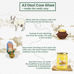 100% Natural Desi Cow Ghee By Vediko Origins | Natural & Healthy Sahiwal Breed Cow'S Milk Boost Your Energy With Premium & Traditional Ghee | (500ml) 16.9 Ounce | Jar Pack