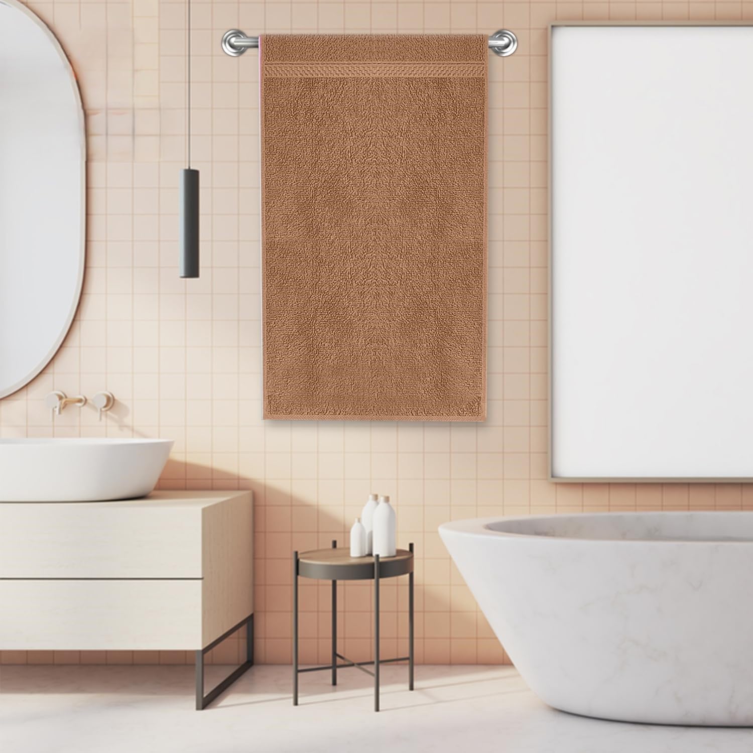 Showstopper Cotton Bath Towel 500 Gsm (Camel Brown)