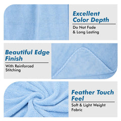Urbanleaf Microfiber Large Bath Towel Quick Dry Super Absorbent Bath Towel | Towel For Bath, Travel, Gym, Beach, Pool & Yoga (Blue)