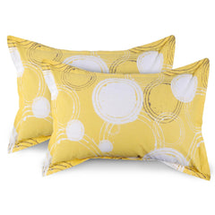 1 King Bedsheet With 2 Pillow Covers - 108 X 108 Inches, Yellow | Beautiful Print & Luxury Look Bedsheet | Cotton Bedsheet Is Naturally Comfortable