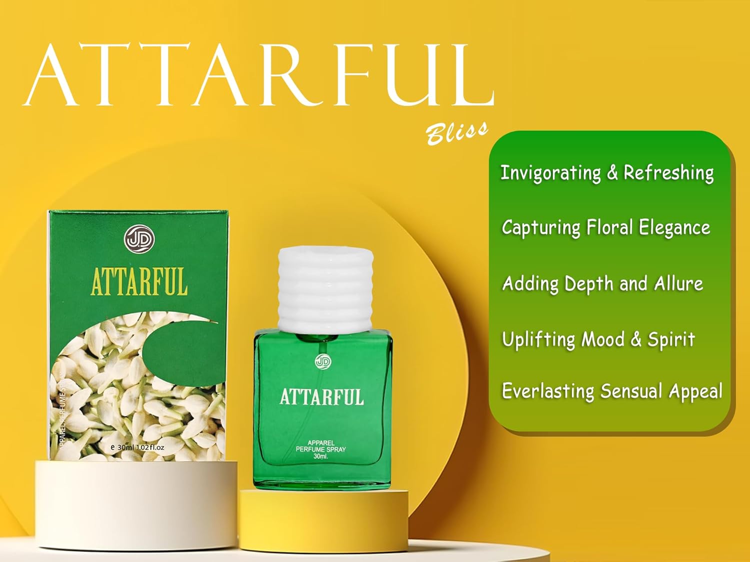 JD International Attarful Apparel Unisex Perfume - 30 Pack Of 2 X 30ml, 1.02 Fl.oz. Each | Exquisite Fragrance For Lasting Allure | Unveil Your Signature Scent