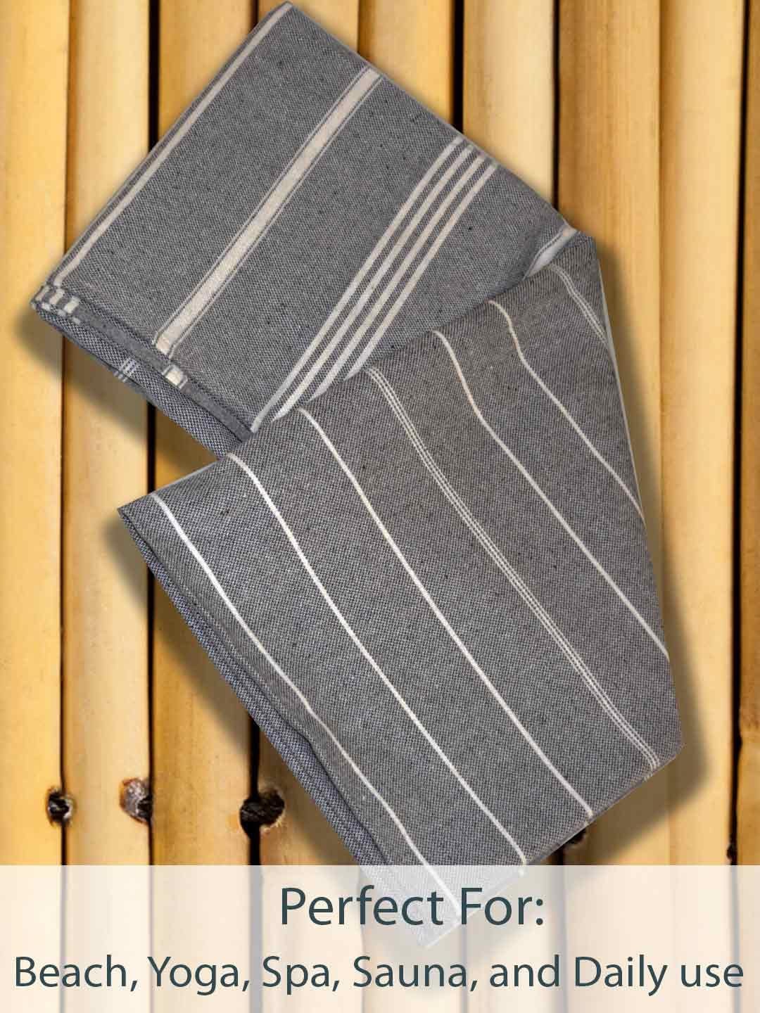 Athom Living Xtra Large Cotton Bath Towel 350 Gsm | Ultra Soft, Highly Absorbent, Quick Dry, Skin Friendly Durable & Lightweight Towel (Grey)