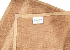 Caslino Small Cotton Face Towels 1200 Gsm | Soft & Absorbent Towel For Women & Men - Dark Beige (Pack Of 12)