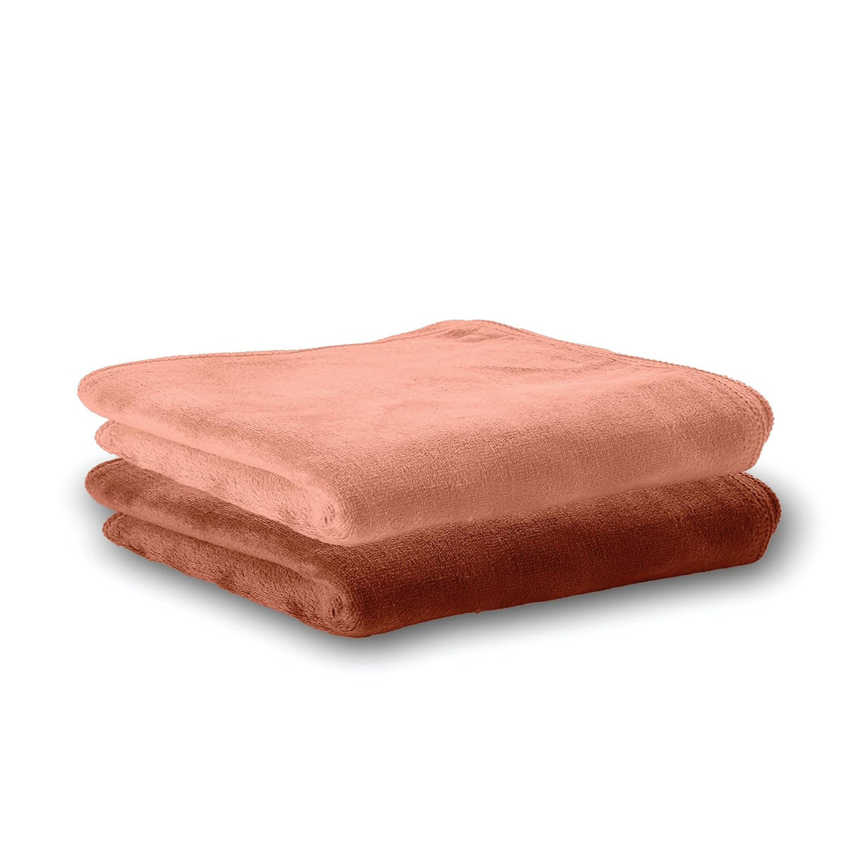 Housse Microfiber Hand Towel 400 Gsm | Premium Quality Towels Ultra Absorbent & Anti-Bacterial For Gym (Warm Beige & Rustic Chestnut) - Pack Of 2