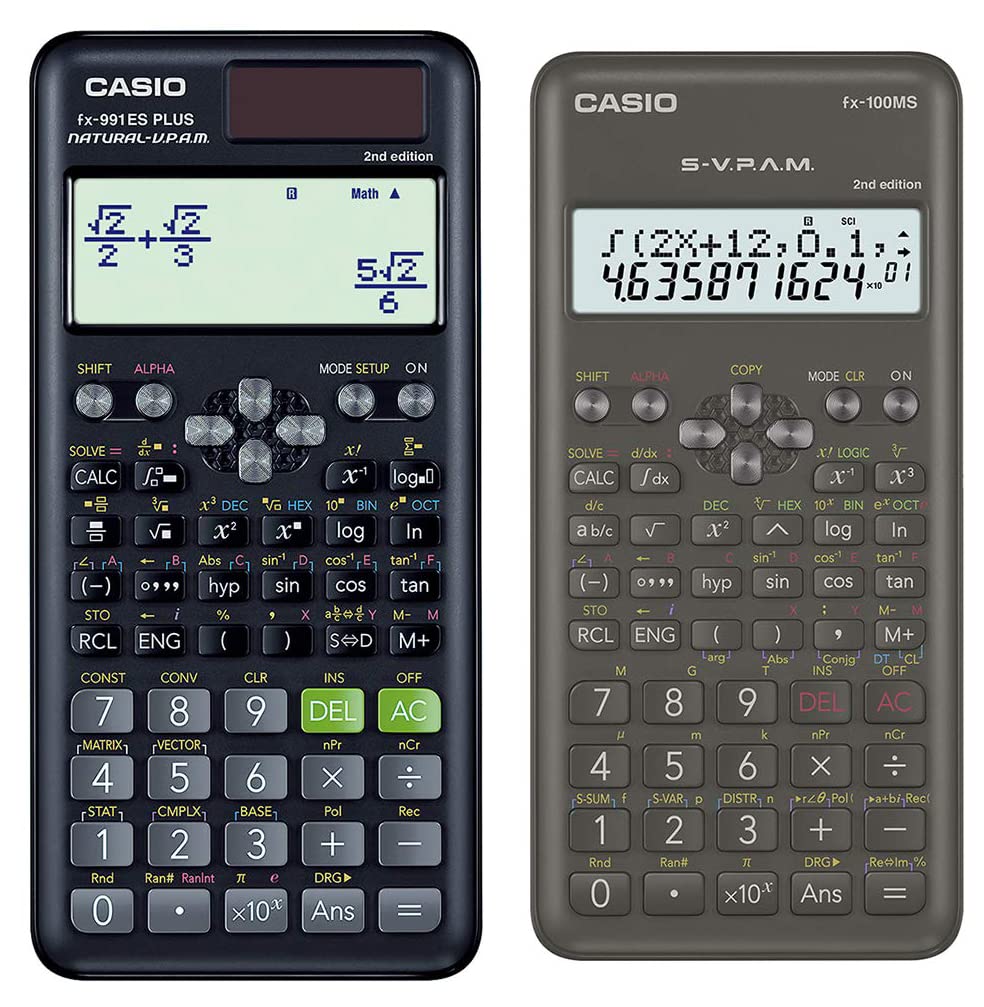 Casio Scientific Calculator & Casio 2nd Gen Scientific Calculator | 10 + 2 Digits: 10 Digit Mantissa + 2 Digit Exponential Display | Solves Differentiation, Integration, Statistics, Regression