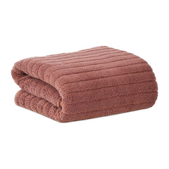 Urbanleaf Microfiber Large Bath Towel 300 Gsm | Quick Dry Super Absorbent Bath Towel For Men & Women (Coral Stripe)