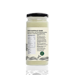 Pure Premium Desi Buffalo Ghee By Anveshan | High In Vitamins A, D & Healthy Bilona Method Desi Ghee For Strenghthens Bones & Immunity | (250ml) 8.4 Ounce | Jar Pack