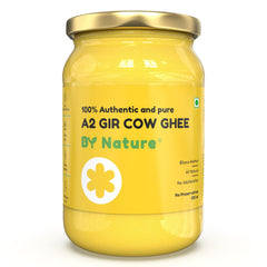 Natural A2 Gir Cow Ghee By Nature | Rich In Nutrients & Protein Fiber Healthy Cow Ghee Good For Cooking | (500ml) 16.9 Ounce | Jar Pack