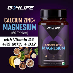 Go4life Plant Based Vitamin D3 K2 Mk7 + B12 For Joints Bones Support | 60 Tablets , 100gm 0.2lbs