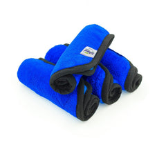 Softspun Microfiber Super Soft Hand & Face Wipes 300 Gsm Towel Set - 4 Piece (Blue)