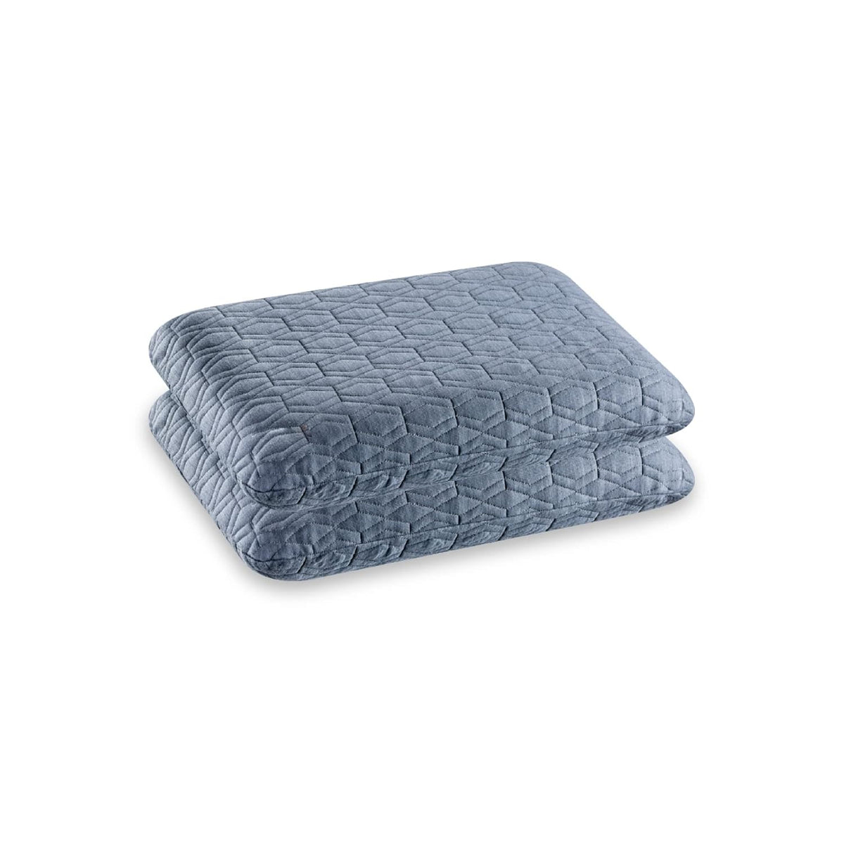 Memory Foam Pillow For Neck & Shoulder Pain Relief, Grey - XL King Size - 5 Inch | Cervical Thick Pillow For Sleeping -Orthopedic Bed Pillow For Back, Side & Stomach Sleepers - Set Of 2