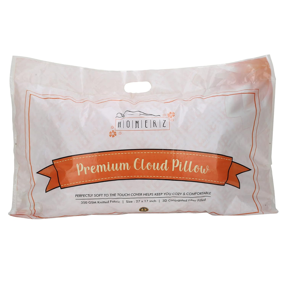 Premium Pack Cloud Pillow, Bed Pillow, Size - 16 X 24 Inch | Standard Size, Rectangular Deign, Unique Features, Hygienic, Durable & Non-Allergic, For Adjustable Pillow - Pack Of 1