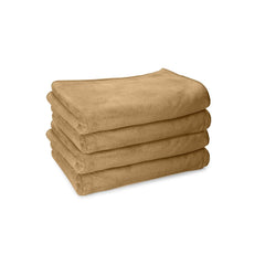 Housse Premium Microfiber Face Towel 600 Gsm | Korean Beauty Ultra Absorbent, Odour-Free, Quick Dry Face Towel (Pack Of 4) - Prairie Sand