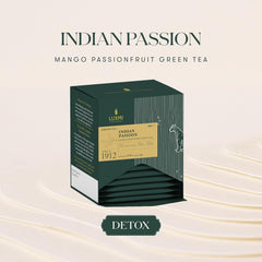 Luxmi Estates Indian Passion Green Tea - 30gm, 1.05 Ounce, 15 Tea Bags | USDA Certified Organic Darjeeling Green Tea - Mango Passion Fruit Green Tea | Made With Lemongrass, Ginger, Lemon Peel