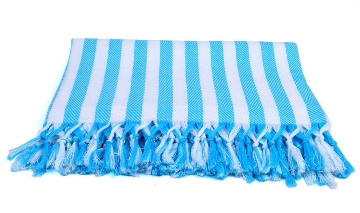 Sathiyas Supreme Turkish Cotton Bath Towel 600 Gsm -Set Of 2 (Blue & Pink)