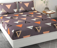 Printed King Size Double Bed Bedsheet With 2 Pillow Cover - 90 X 100 Inches, Multicolor | Ideal For House, Hotel, Guest House | Super Soft Cotton Material Bedsheet