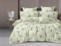 Printed Double Bedsheet For Super King Size With 2 Matching Pillow Covers - 108 X 108 Inches, Multicolor | 300 Thread Count Skin Friendly & Luxuriously Smooth To Touch Bedsheet