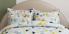 1 Single Glace Cotton Flat Bedsheet With 1 Pillow Cover & Single Comforter - 60 X 90 Inches, Multicolor | Soft & Durable For Everyday Use - All Season Comfort