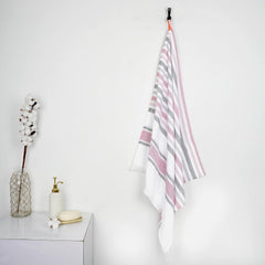 Thirsty Towel Cotton Bath Towel 250 Gsm | Super Soft & High Absorbency Quick Dry Bath Towels For Large Size, For Men, Women & Kids, Multistripe (Merlot Mauve)