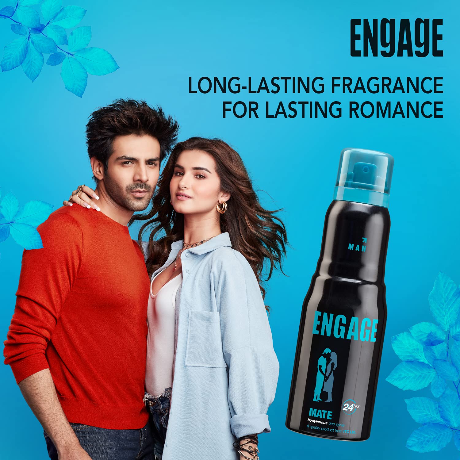 Engage Mate Deodorant For Men Citrus And Fresh Skin Friendly | 150ml 5 Fl.oz. | Ideal For Men