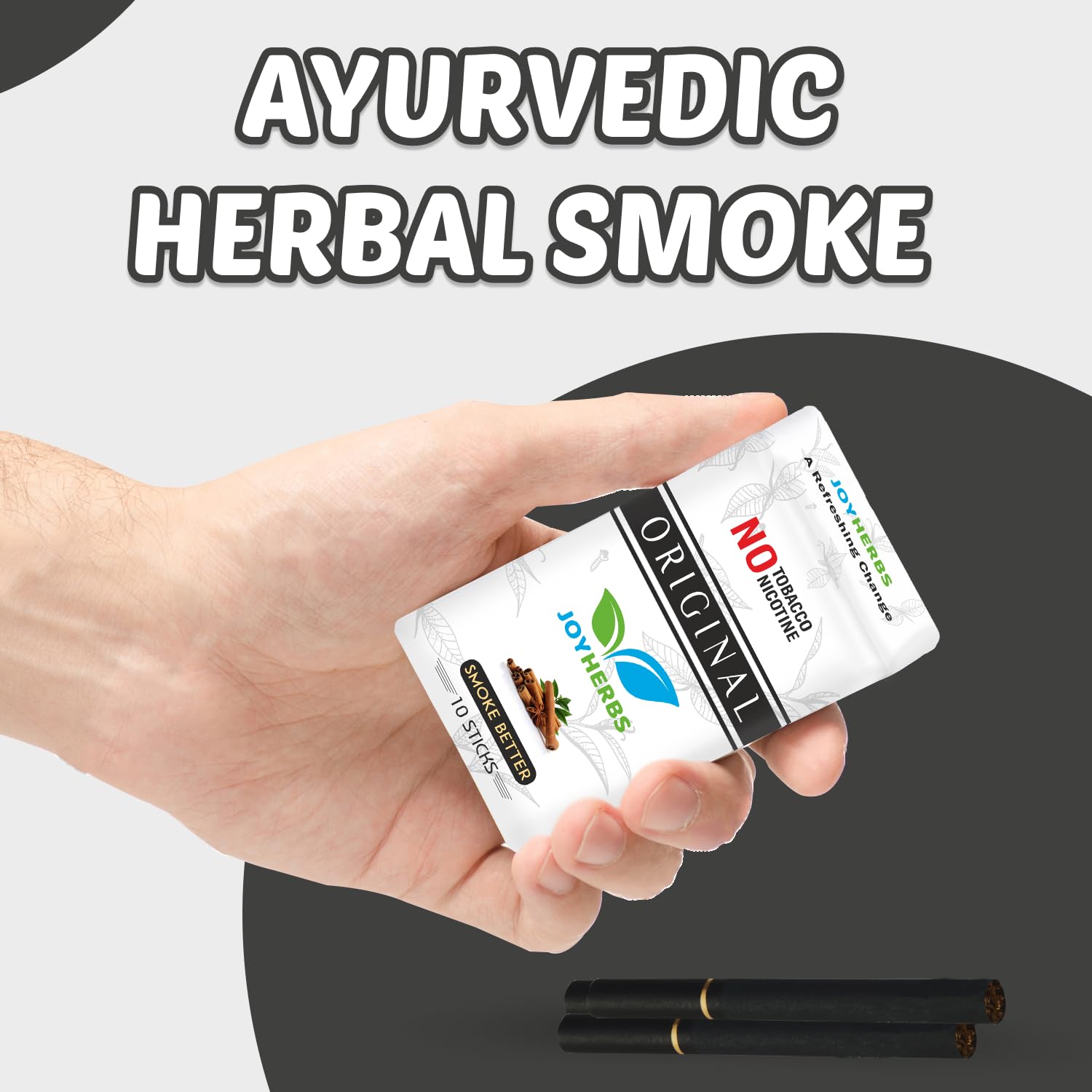 Ayurvedic Herbs Tobacco Alternatives | Non Addictive, Clove, Original & Paan Flavour Smoke 10 Sticks Each - Tobacco & Nicotine Free