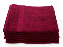 Bombay Dyeing Tulip Hand Towels 1200 Gsm (Mahroon) - Set Of 6